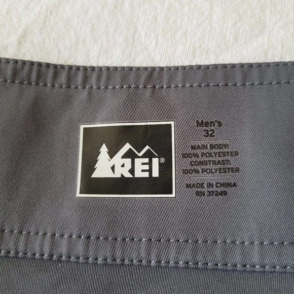 REI Board Shorts Men’s Size 32 Blue Gray Outdoor Zip Pocket Swim Trunks Beach - Picture 3 of 7